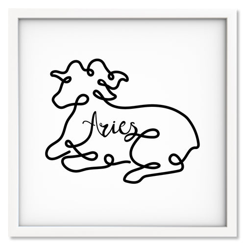 Aries Line Drawing