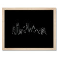 Austin 2017 Skyline Night art print mockup in a black frame