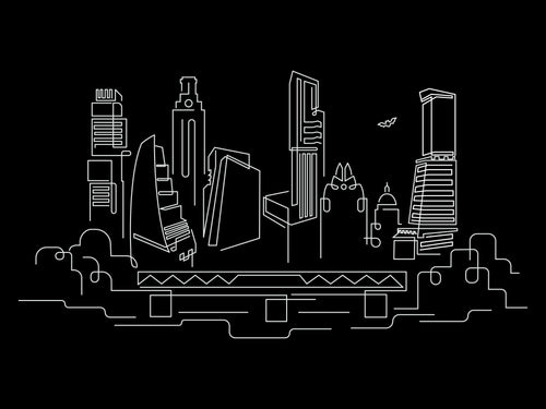 Austin 2025 Skyline Night illustration, digital download wall art