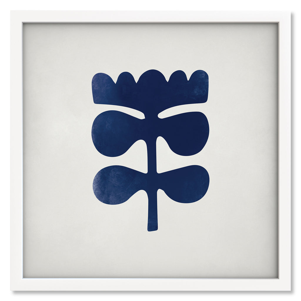 Blue Lagoon art print mockup in a white frame