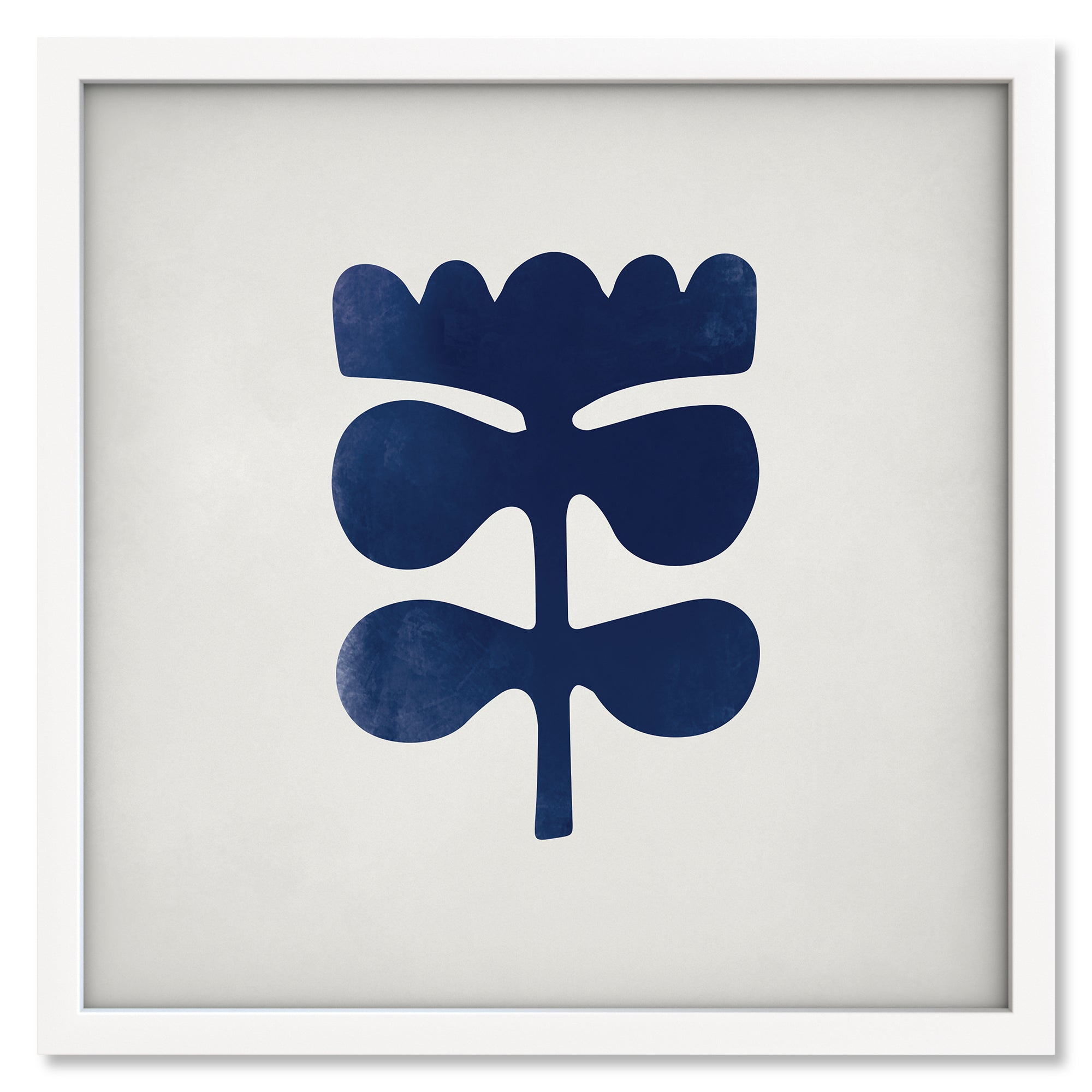 Blue Lagoon art print mockup in a white frame