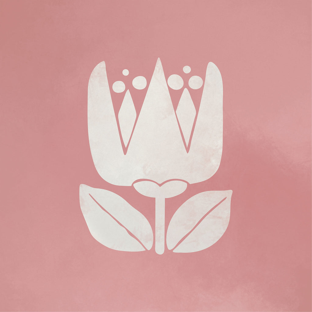 Blush Tulip illustration, digital download wall art