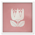 Blush Tulip art print mockup in a white frame