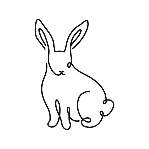 Bunny illustration, digital download wall art