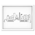 DC Skyline art print mockup in a white frame