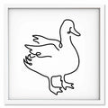 Duck art print mockup in a white frame