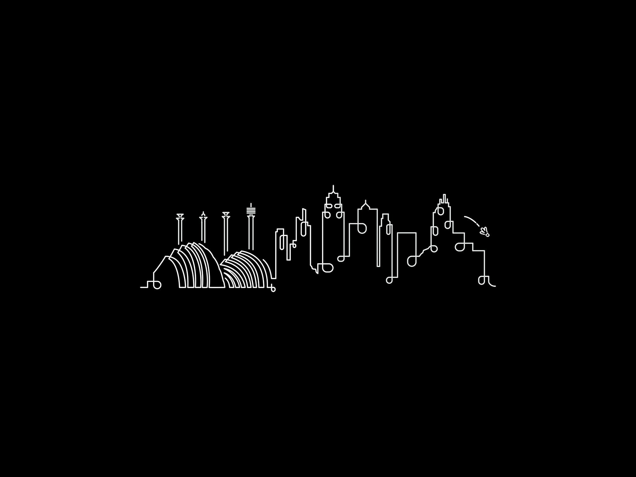 Kansas City Skyline Night illustration, digital download wall art
