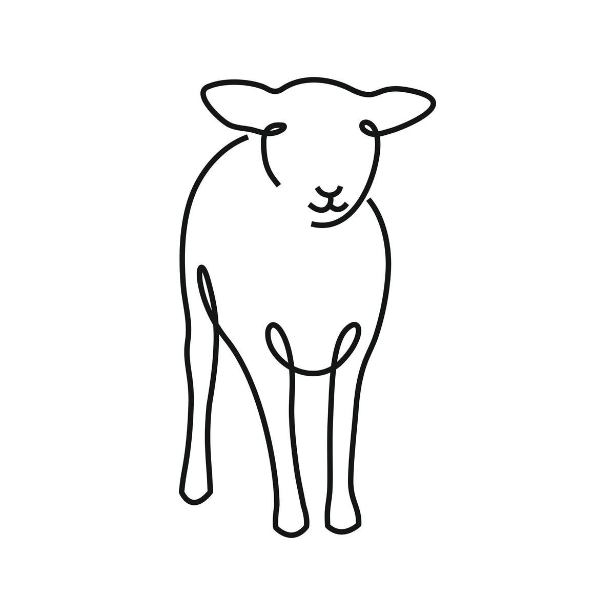 Lamb illustration, digital download wall art