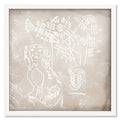 Little Foo art print mockup in a white frame