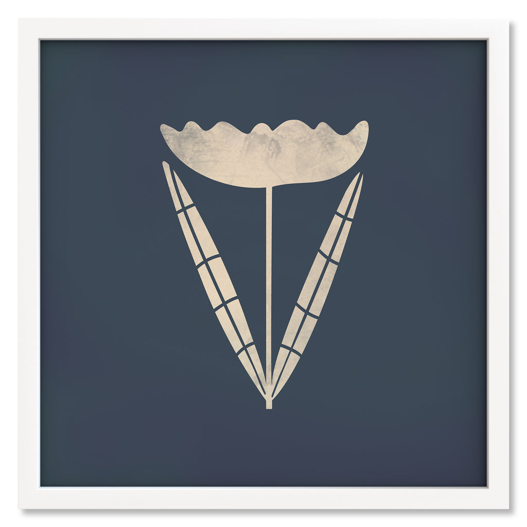 Midnight Stem 1 art print mockup in a white frame