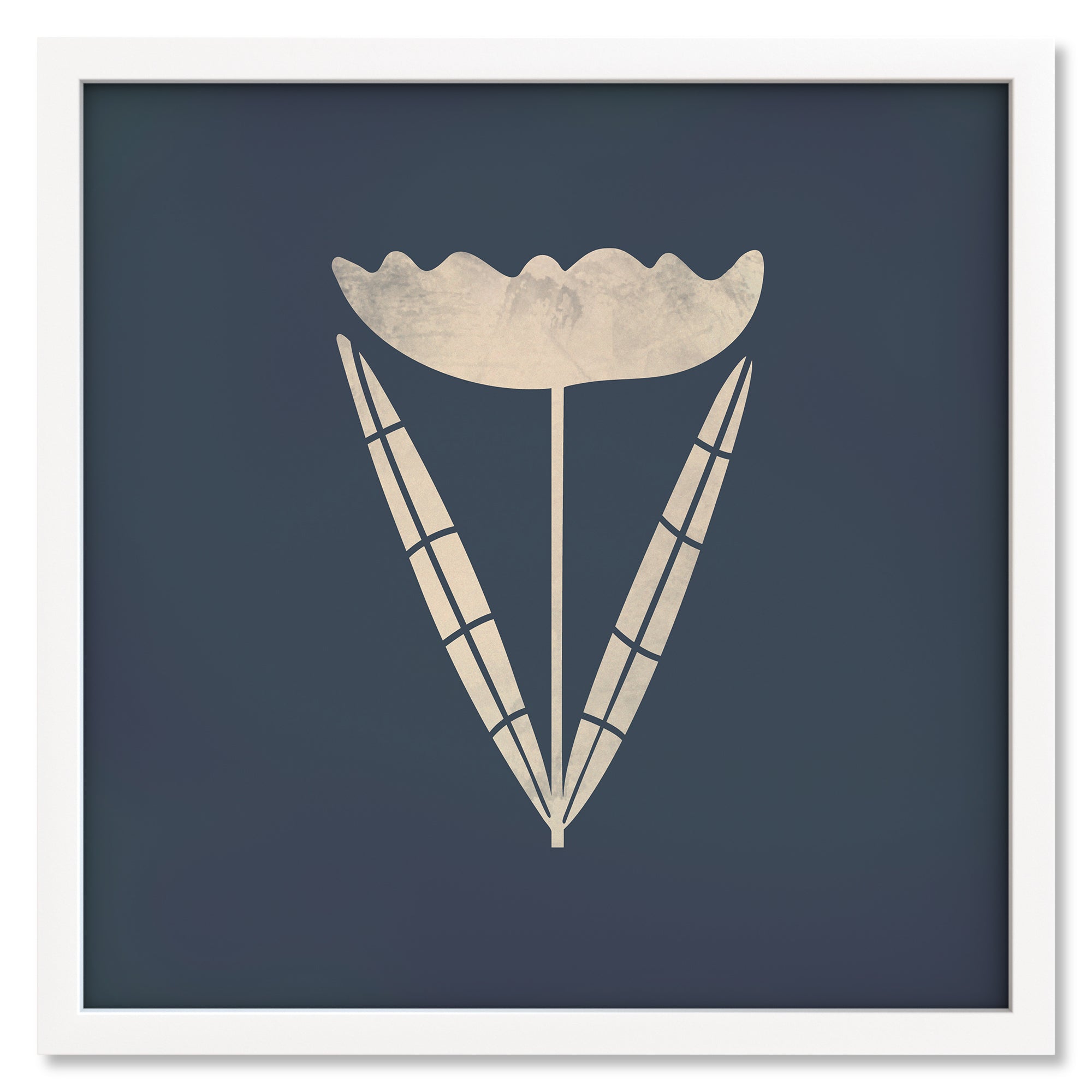 Midnight Stem 1 art print mockup in a white frame