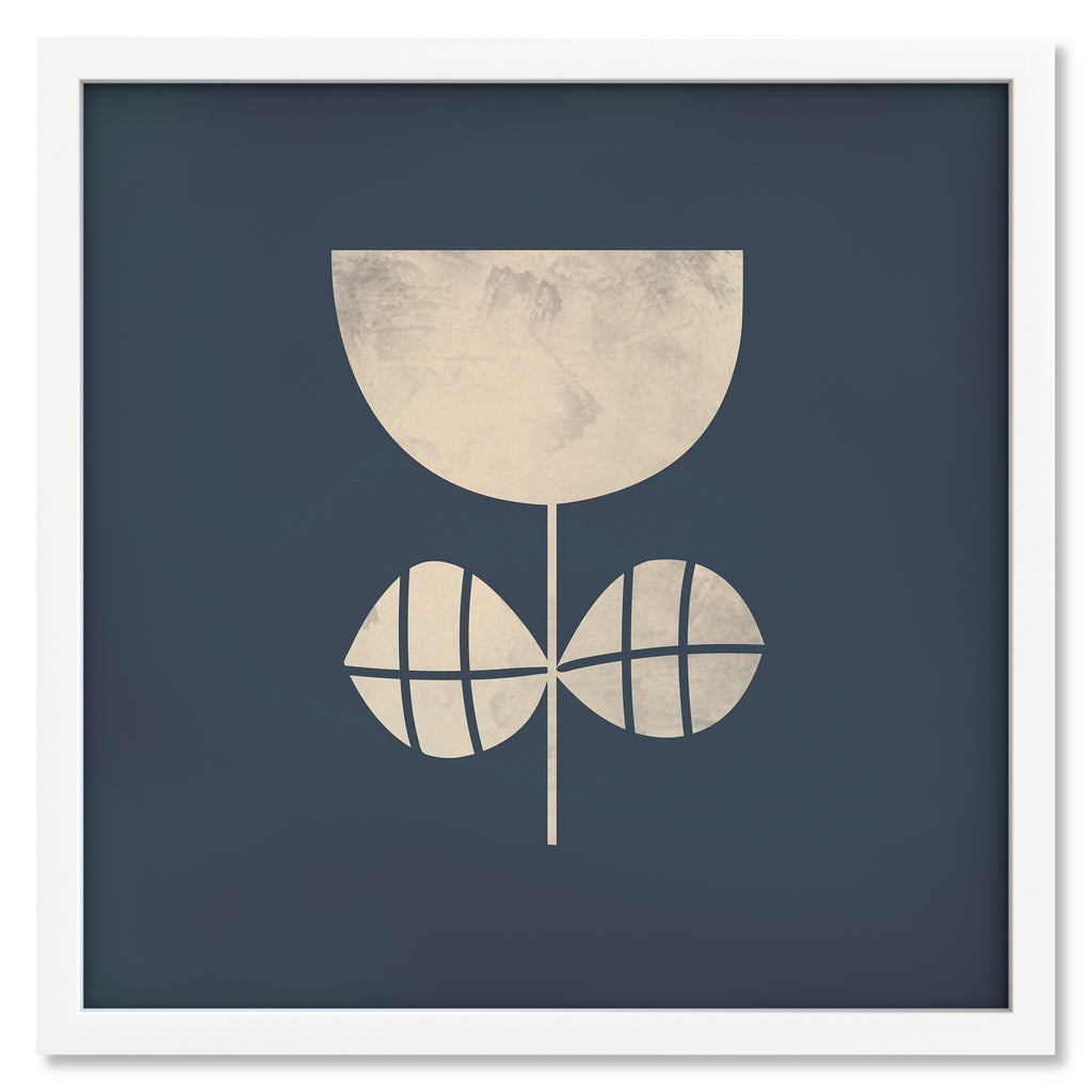 Midnight Stem 2 art print mockup in a white frame
