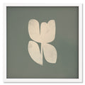 Moss Bloom 1 art print mockup in a white frame