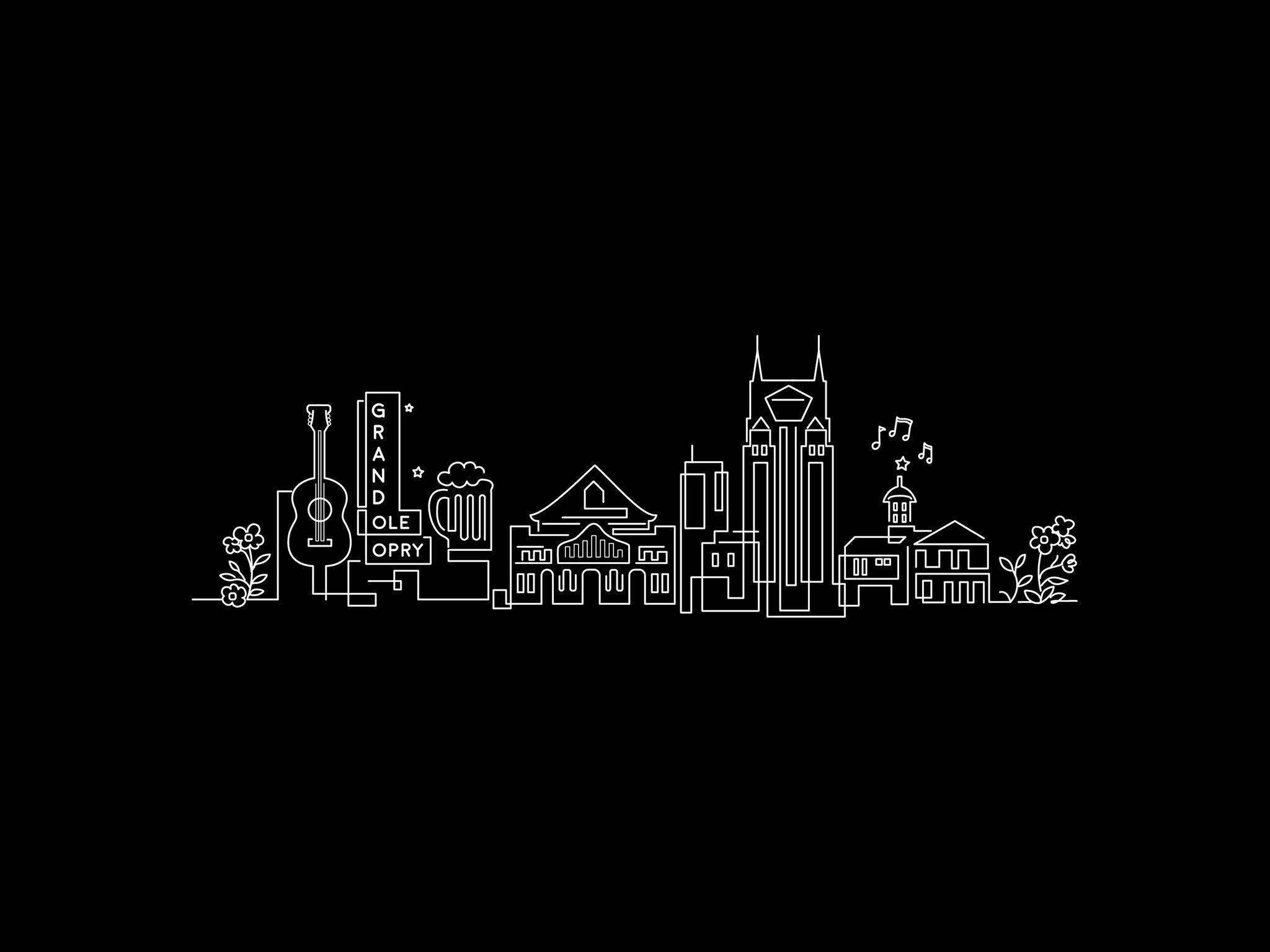 Nashville Skyline Night