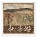 Pastoral Story art print mockup in a white frame