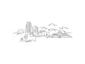 Phoenix Skyline illustration, digital download wall art