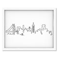San Francisco Skyline art print mockup in a white frame