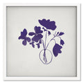 Violet Bouquet art print mockup in a white frame