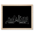 DC Skyline Night art print mockup in a black frame