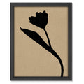 Wild Stem 2 art print mockup in a black frame