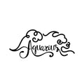Aquarius Line Drawing line art illustration, digital download wall art