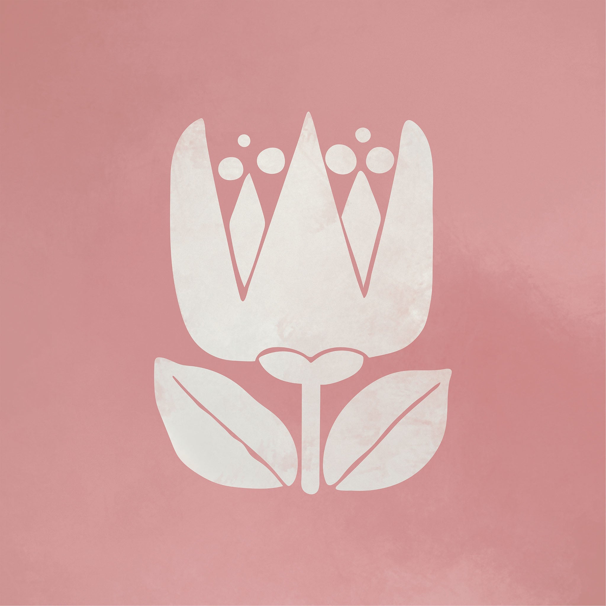 Blush Tulip illustration, digital download wall art