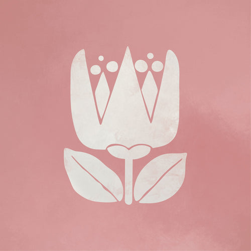 Blush Tulip illustration, digital download wall art