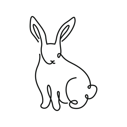 Bunny illustration, digital download wall art