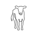Cow illustration, digital download wall art