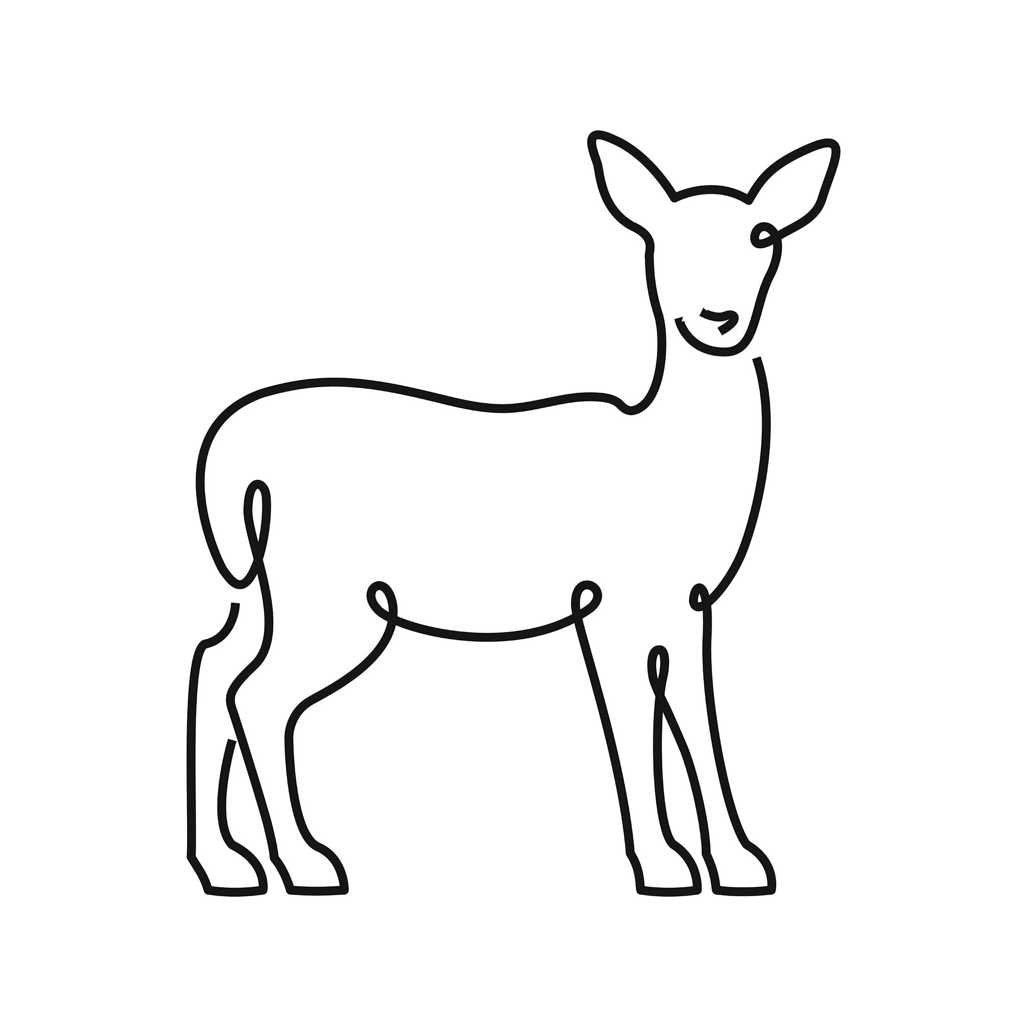 Deer illustration, digital download wall art