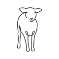 Lamb illustration, digital download wall art