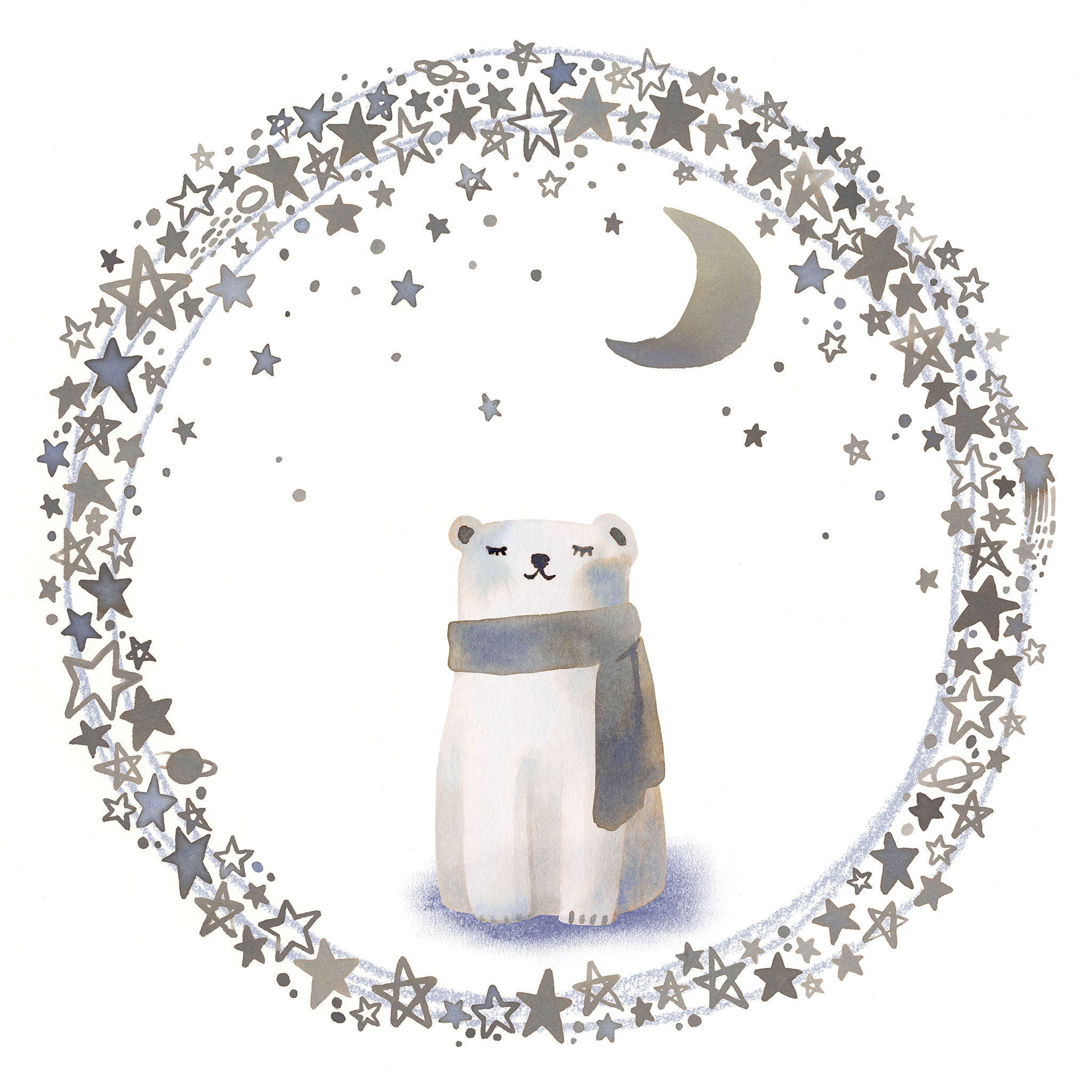 Love You to the Moon nursery illustration, digital download wall art