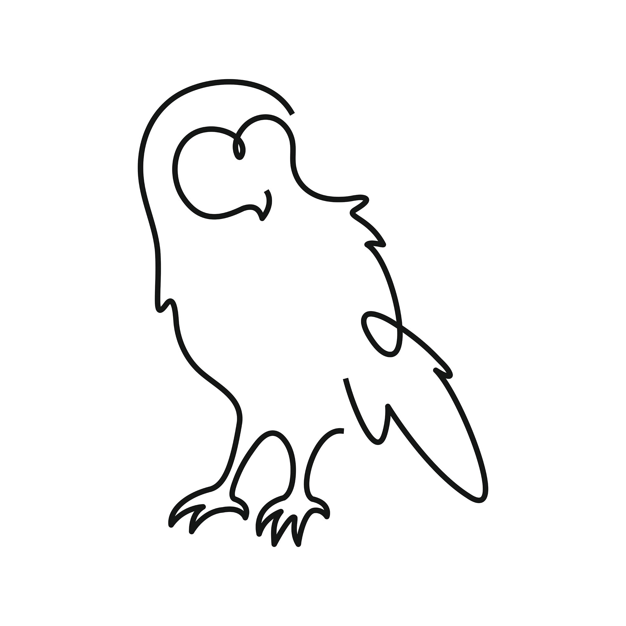 Owl illustration, digital download wall art