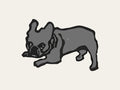 Pickles the Frenchie! illustration, digital download wall art