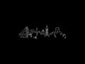 San Francisco Skyline Night line art illustration, digital download wall art