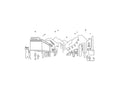 Telluride Skyline line art illustration, digital download wall art